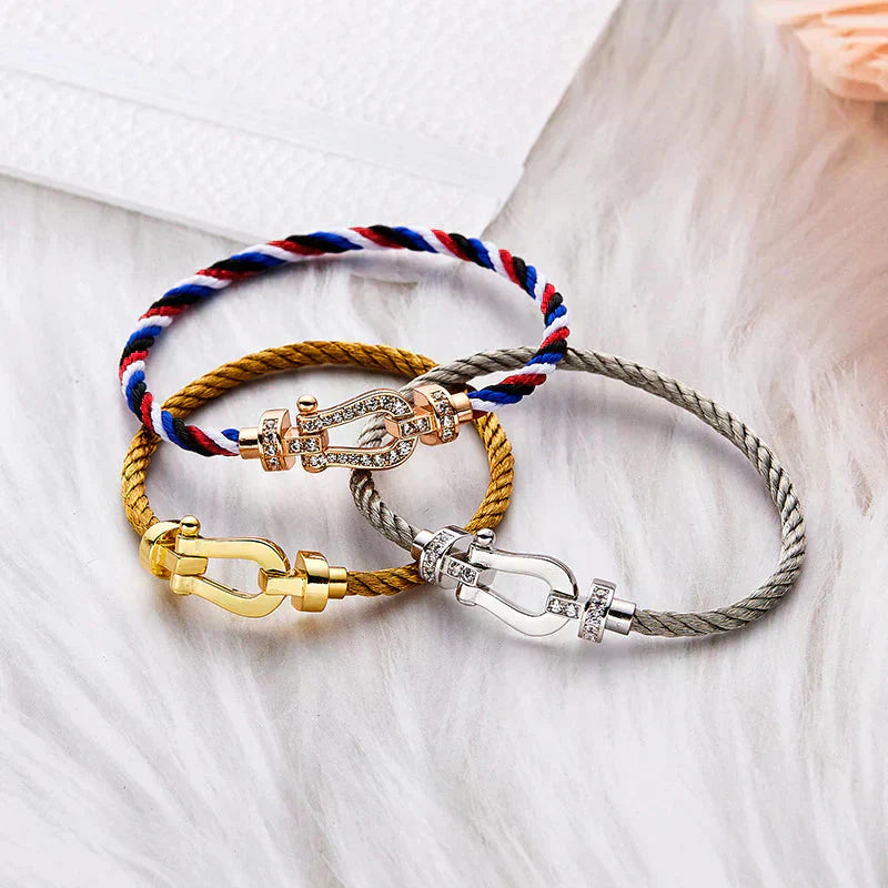 [GALE]FORCE LARGE HORSESHOE NO DIAMOND BRACELET GOLD