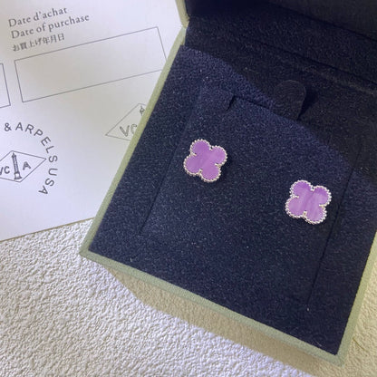[GALE]CLOVER MINI 9,5MM LILA-VIOLETT-OHRRINGE