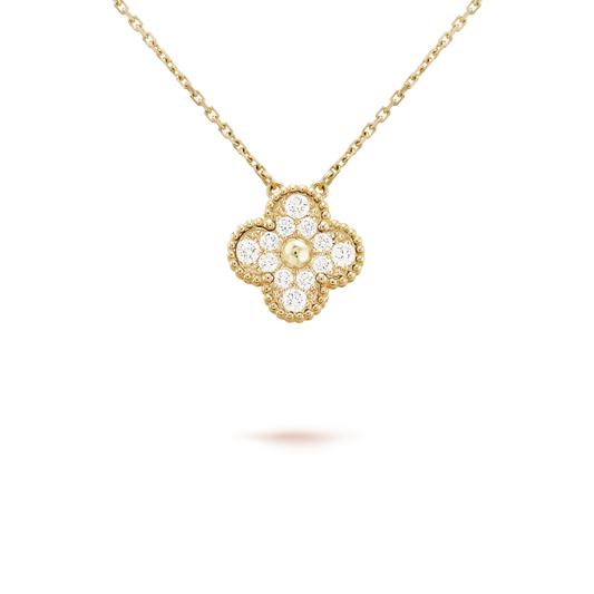 [GALE]CLOVER 15MM DIAMANT EINZELNE BLUMEN-KETTE