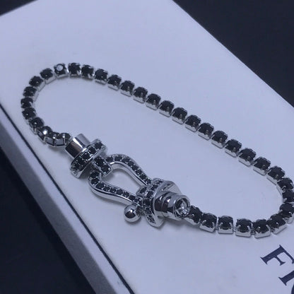[ゲイル]フォース ラージホースシュー フルダイヤモンド テニスブレスレット