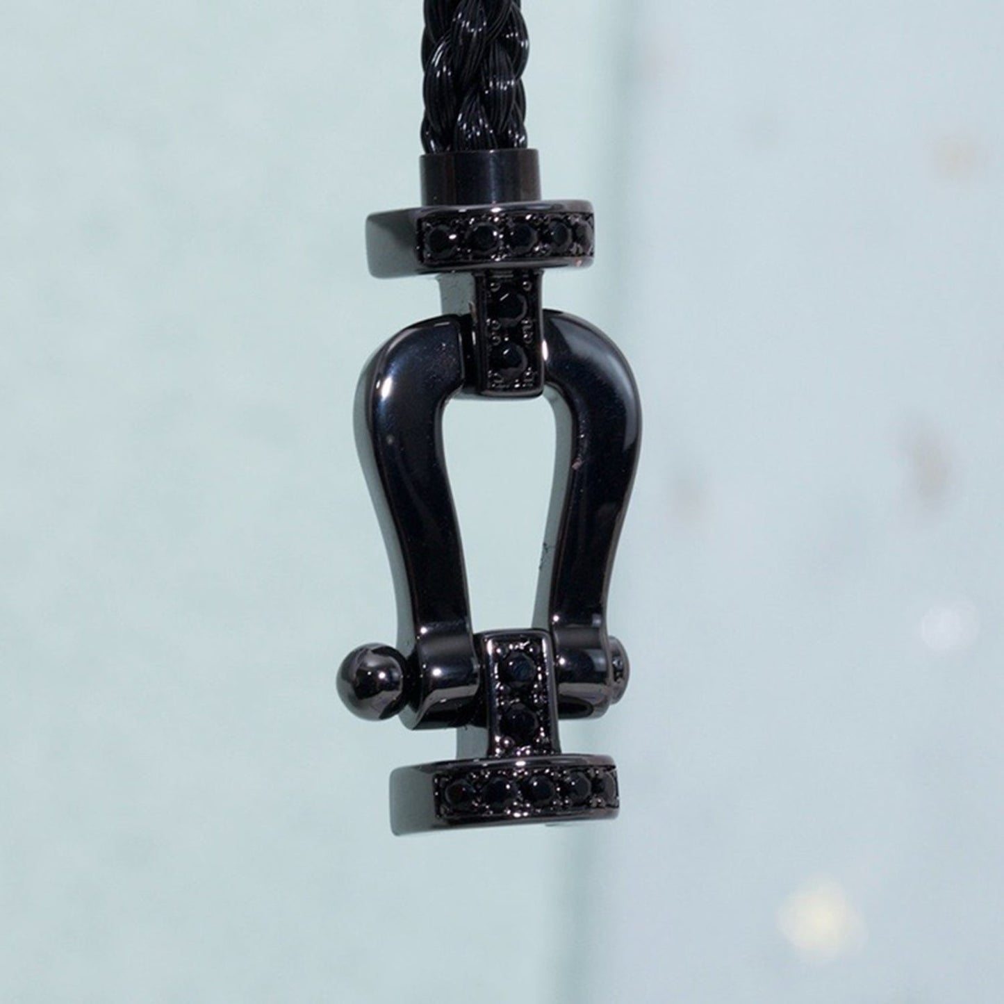 [GALE]FORCE LARGE SERIES HORSESHOE BLACK SAMURAI BRACELET