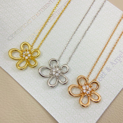 [GALE JURI]FLOWERLACE NECKLACE 5 DIAMONDS