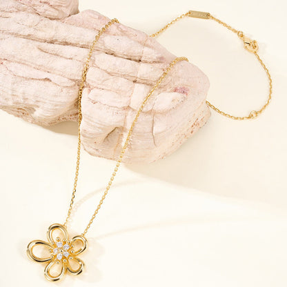 [GALE JURI]FLOWERLACE NECKLACE 5 DIAMONDS