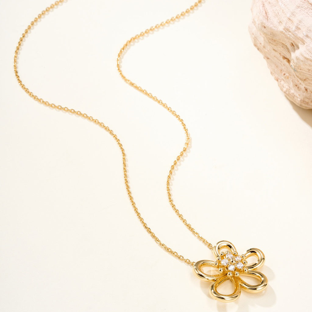 [GALE JURI]FLOWERLACE NECKLACE 5 DIAMONDS