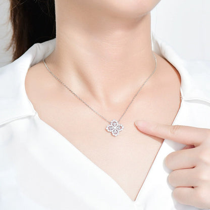 [GALE] Loop-Halskette mit Vollmotiv-Diamanten, 16 mm, verschiedene Farben