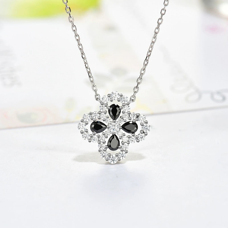 [GALE] Loop-Halskette mit Vollmotiv-Diamanten, 16 mm, verschiedene Farben