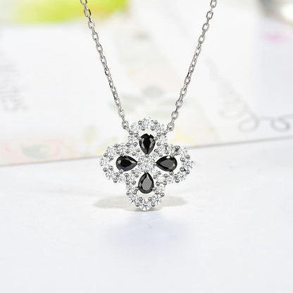 [GALE] Loop-Halskette mit Vollmotiv-Diamanten, 16 mm, verschiedene Farben