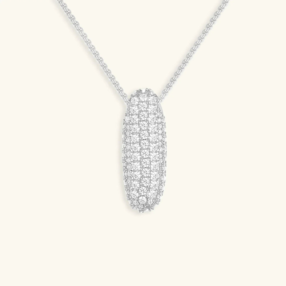 [GALE]Bubble Initial Diamond Necklace