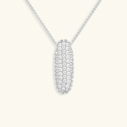 [GALE]Bubble Initial Diamond Necklace