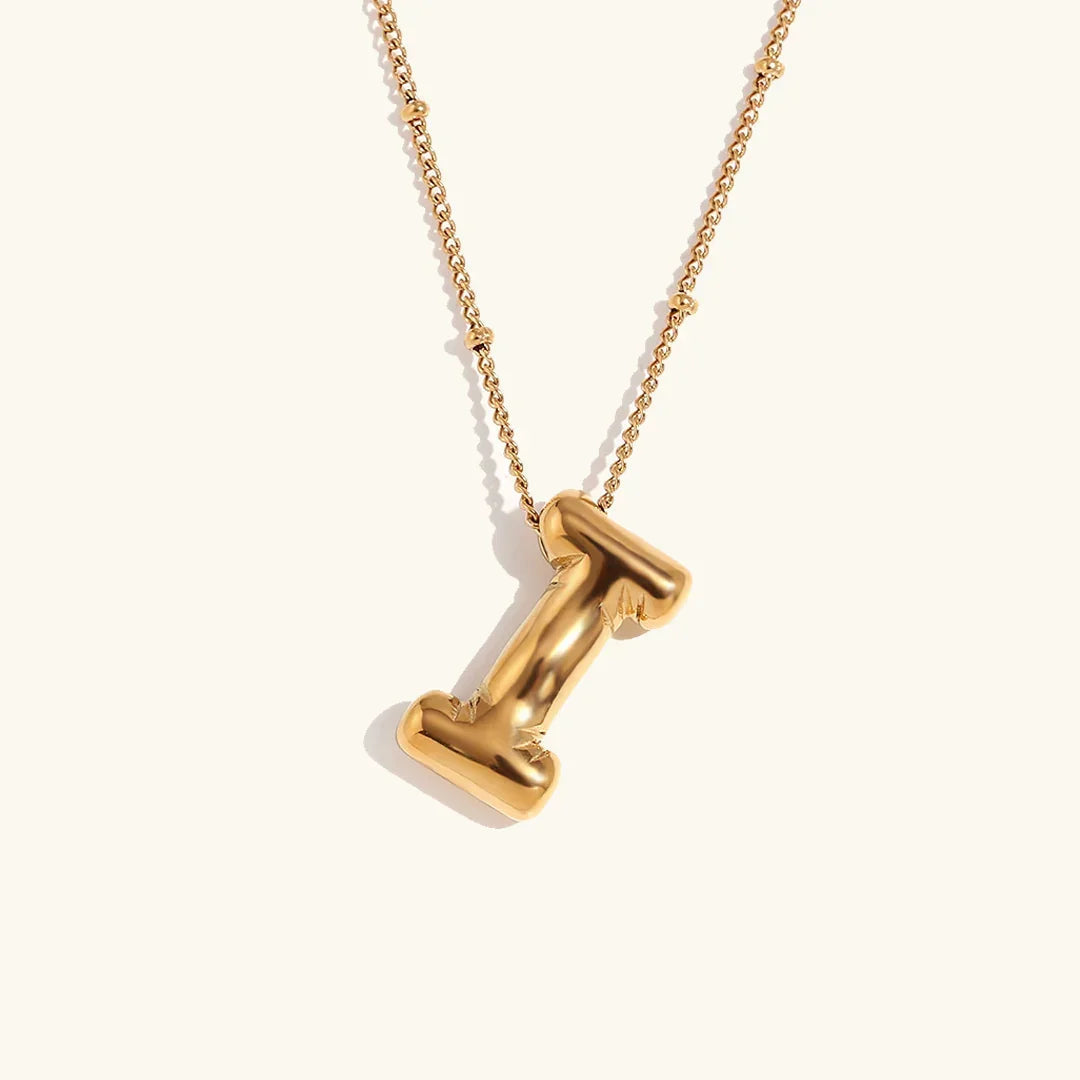 [GALE]Balloon Gold Initial Necklace