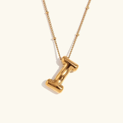 [GALE]Balloon Gold Initial Necklace
