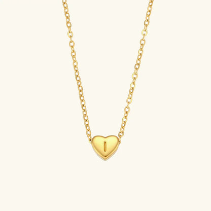 [GALE]Heart Initial Gold Necklace