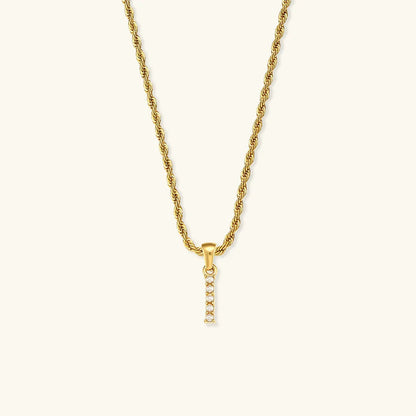 [GALE]Elodie Initial Letter Pearl Necklace