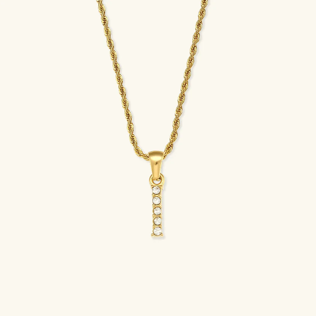 [GALE]Maeve Letter Initial Diamond Necklace