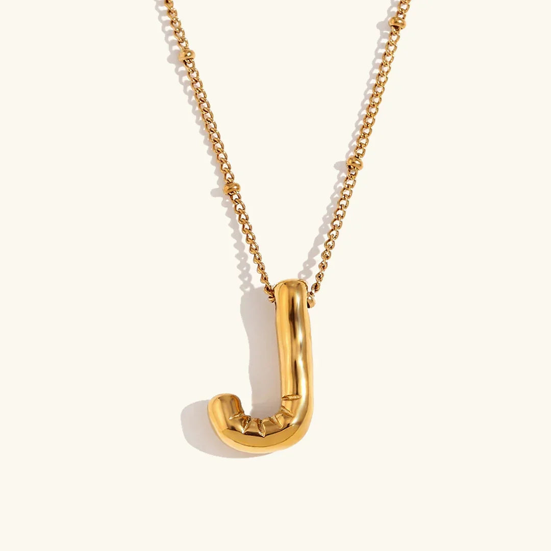 [GALE]Balloon Gold Initial Necklace