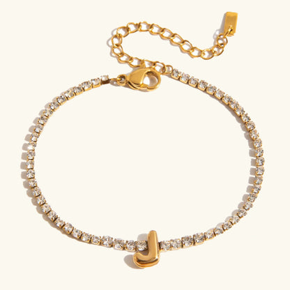 [GALE]Avaria Bubble Letter Tennis Bracelet