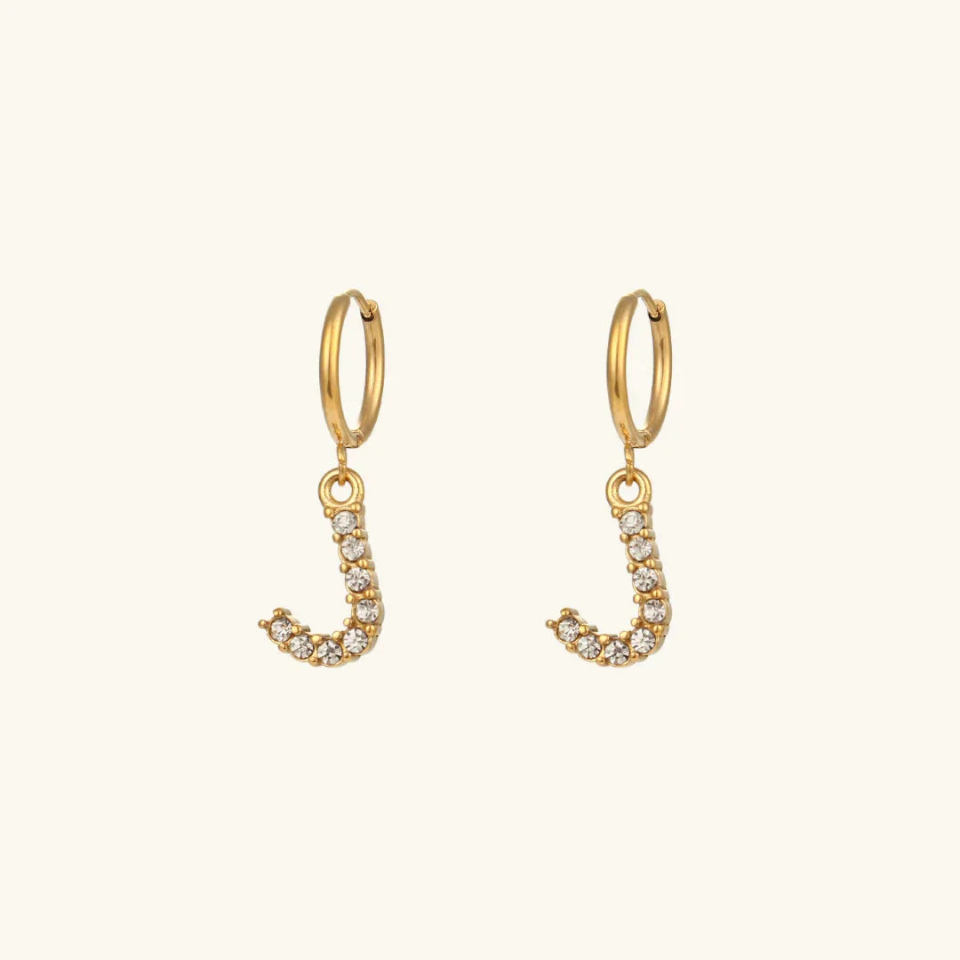 [GALE]Wilhemina Initial Letter Earrings