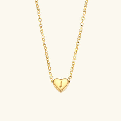 [GALE]Heart Initial Gold Necklace