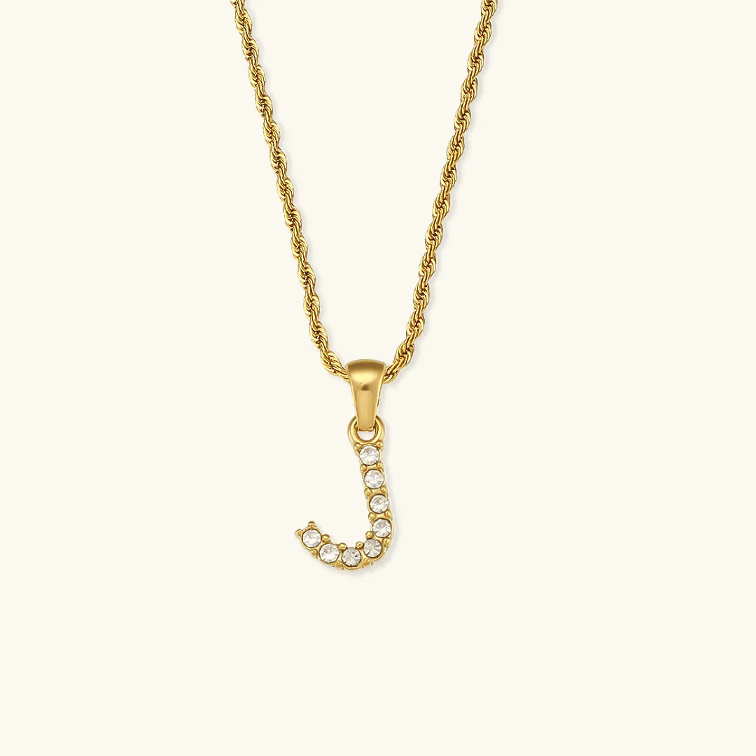 [GALE]Maeve Letter Initial Diamond Necklace