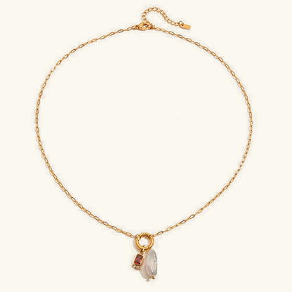 [GALE]Caitlin Birthstone Pearl Necklace