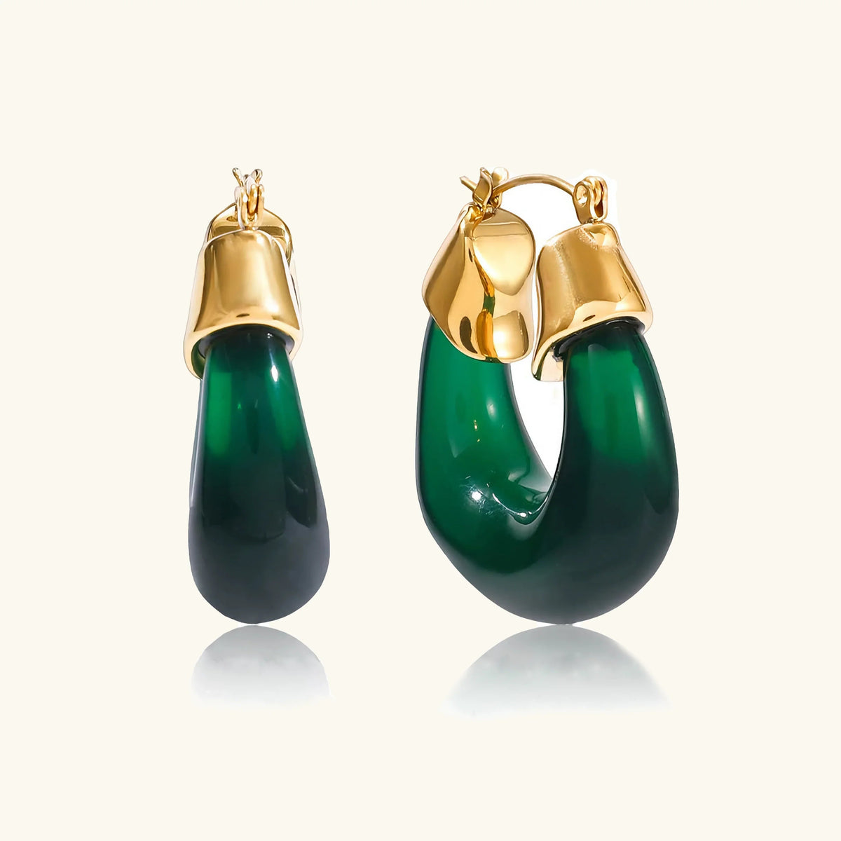 [GALE]Leighton Chunky Enamel Hoops