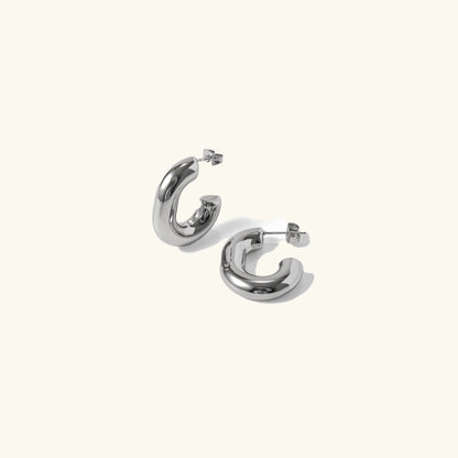 [GALE]Alera Silver Hoops
