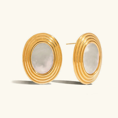 [GALE]Ruthie Gold Enamel Earrings
