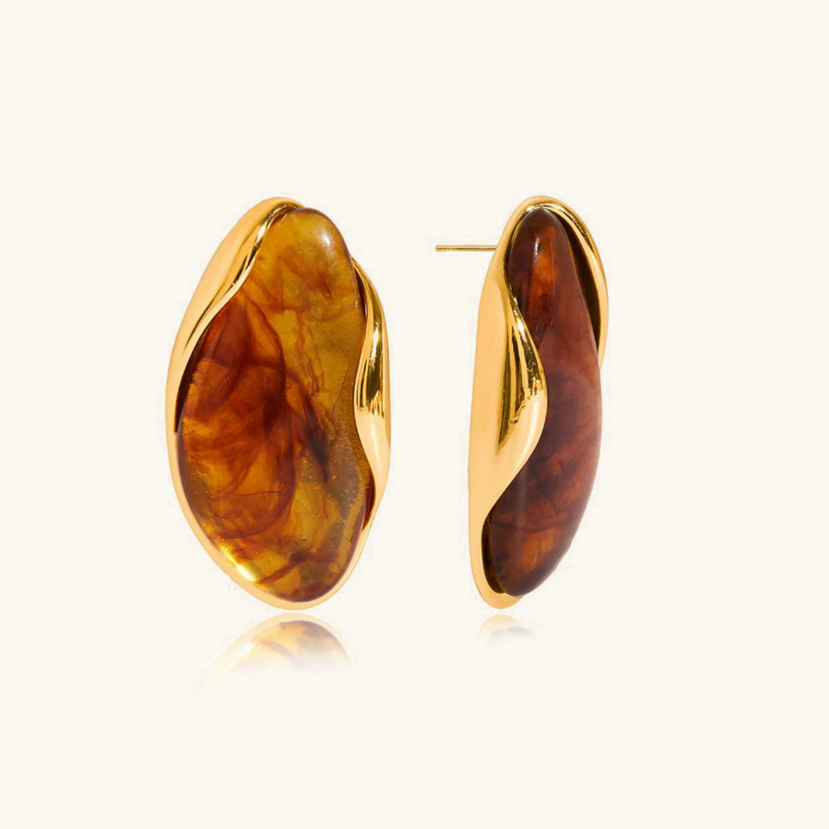 [GALE]Amelise Polished Gemstone Earrings