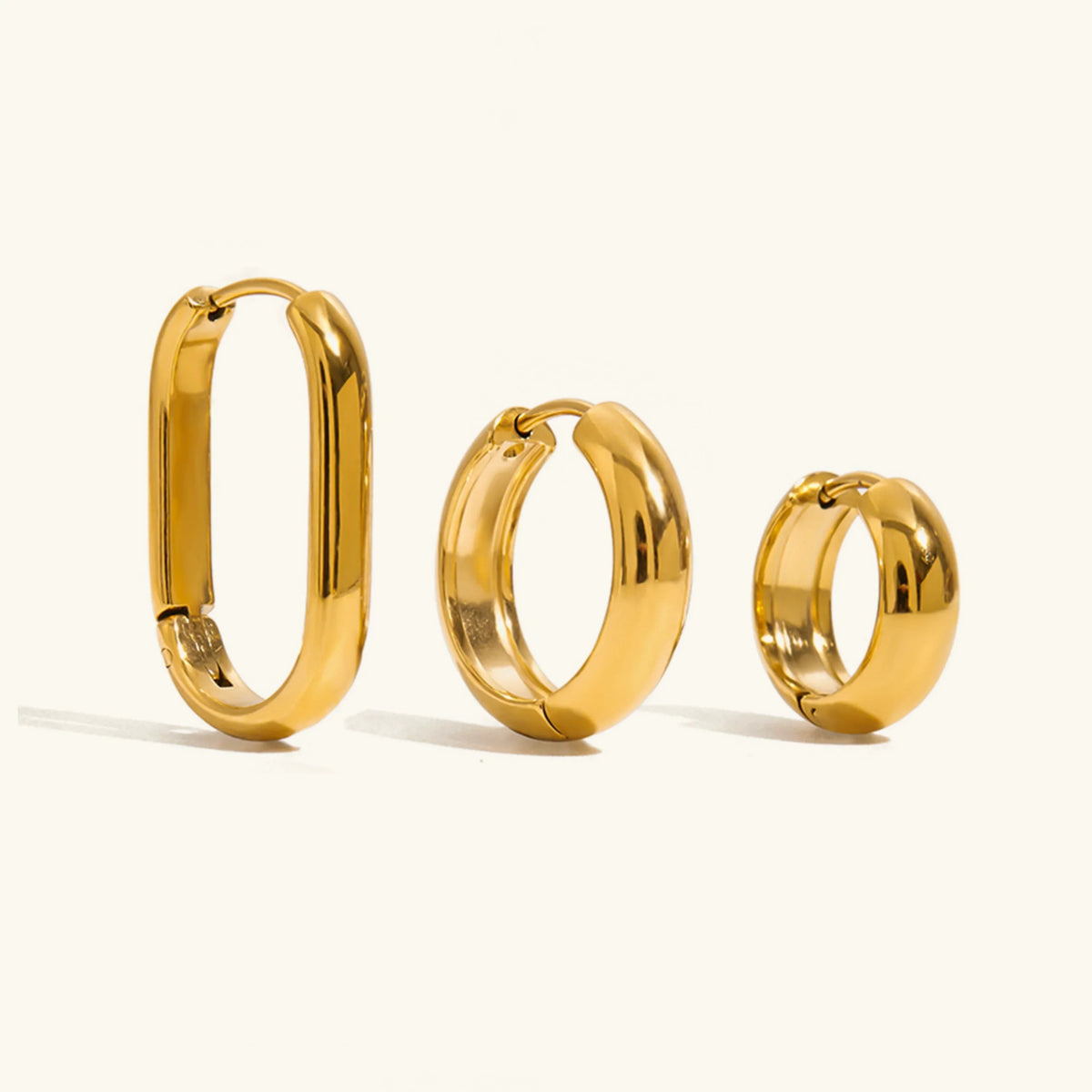 [GALE]Clarabelle Staple Gold Hoops Bundle