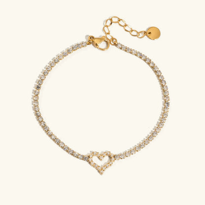 [GALE]Patrice Diamond Heart Bracelet