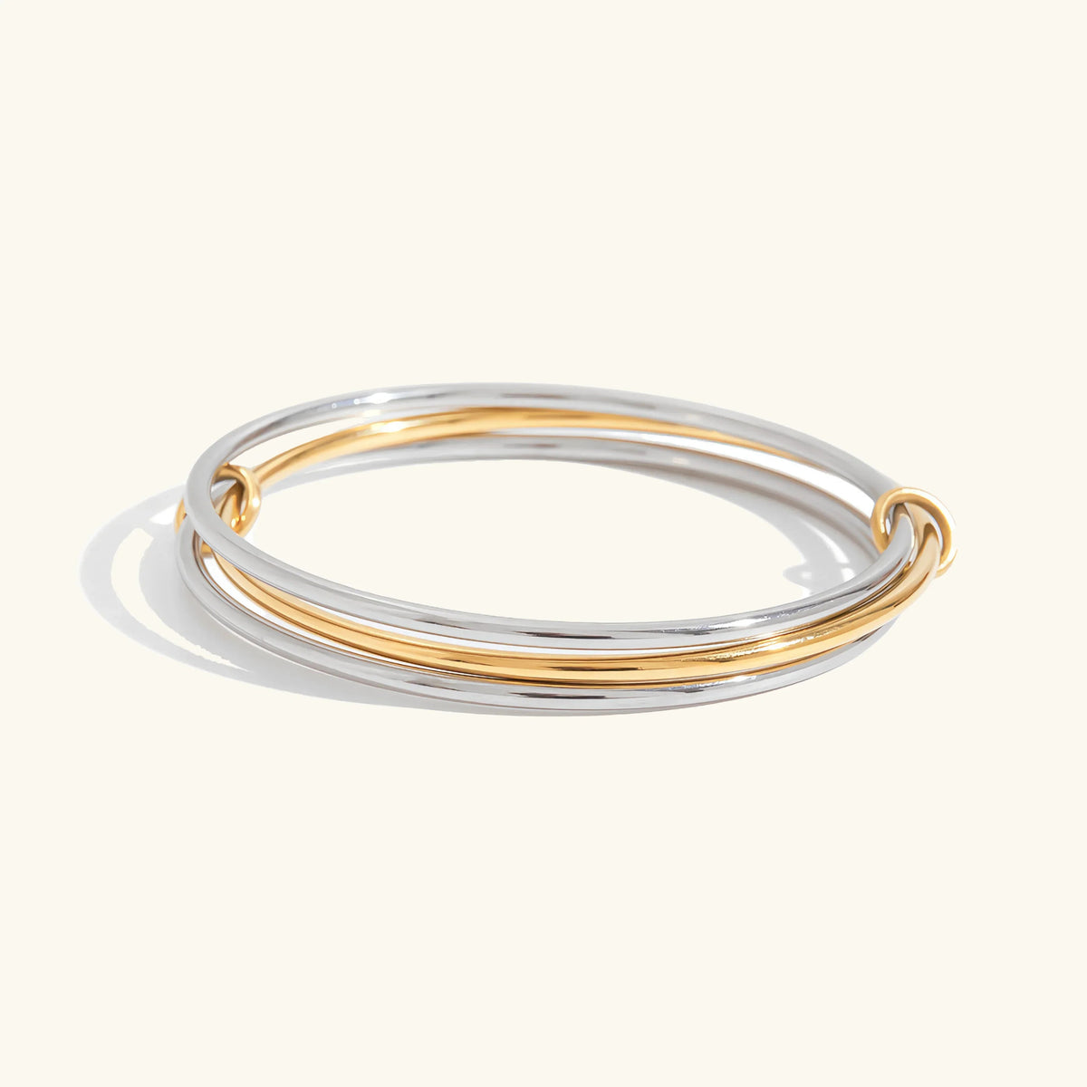 [GALE]Romina Two Tone Stacked Bracelet