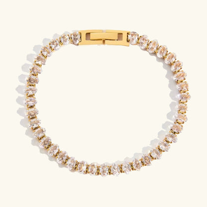 [GALE]Avaria Oval Cut Tennis Bracelet
