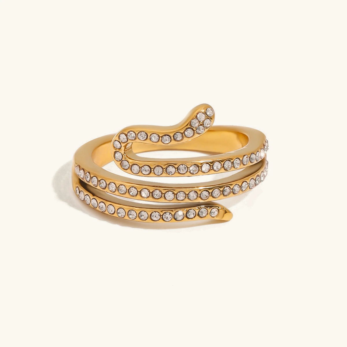 [GALE]Serpentina Layered Diamond Ring