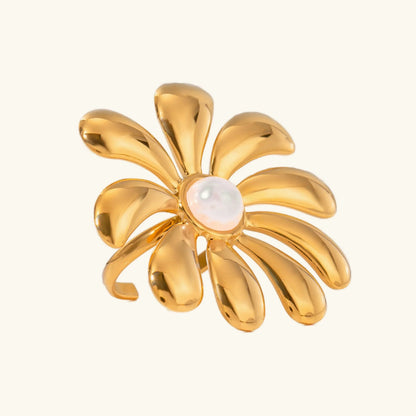 [GALE]Bellemare Floral Gold Ring