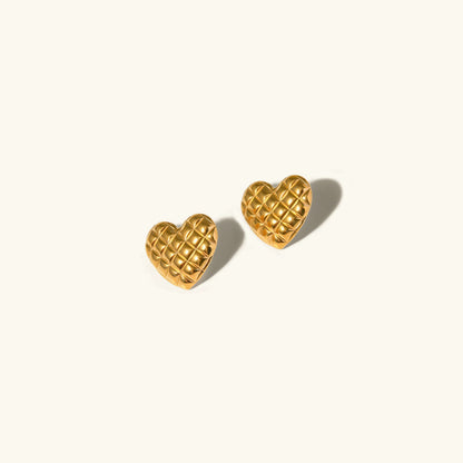 [GALE]Irina Gold Heart Earrings