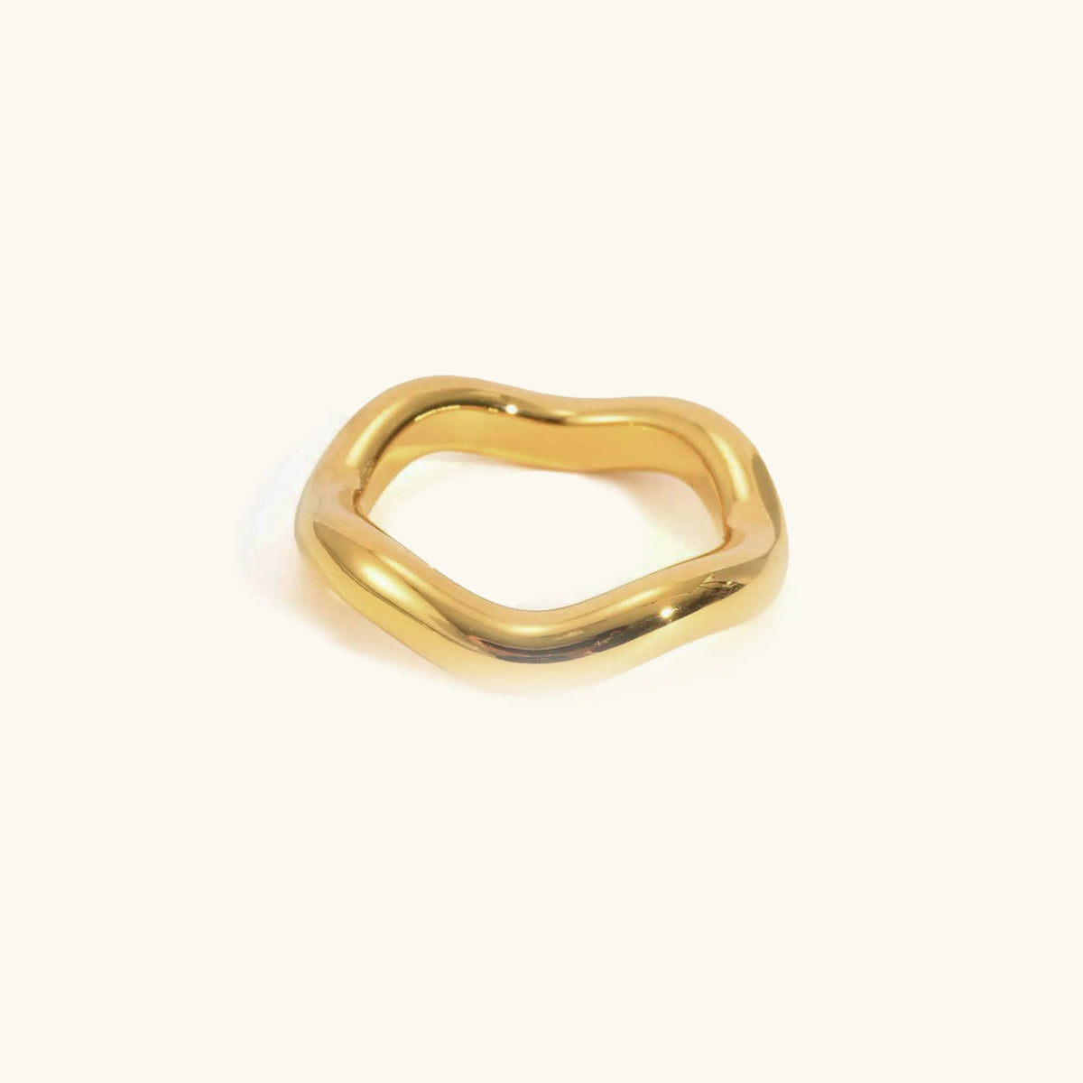 [GALE]Lunaria Gold Wave Ring
