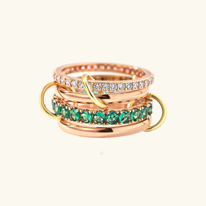 [GALE]Imani Stacked Diamond Ring