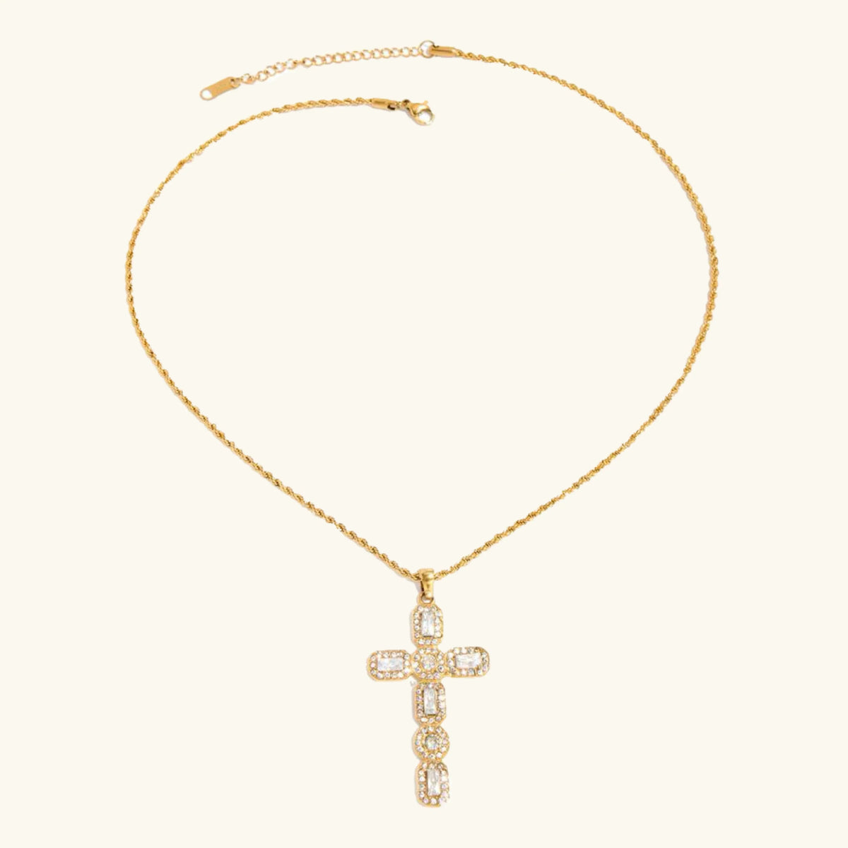 [GALE]Evangelina Diamond Cross Necklace
