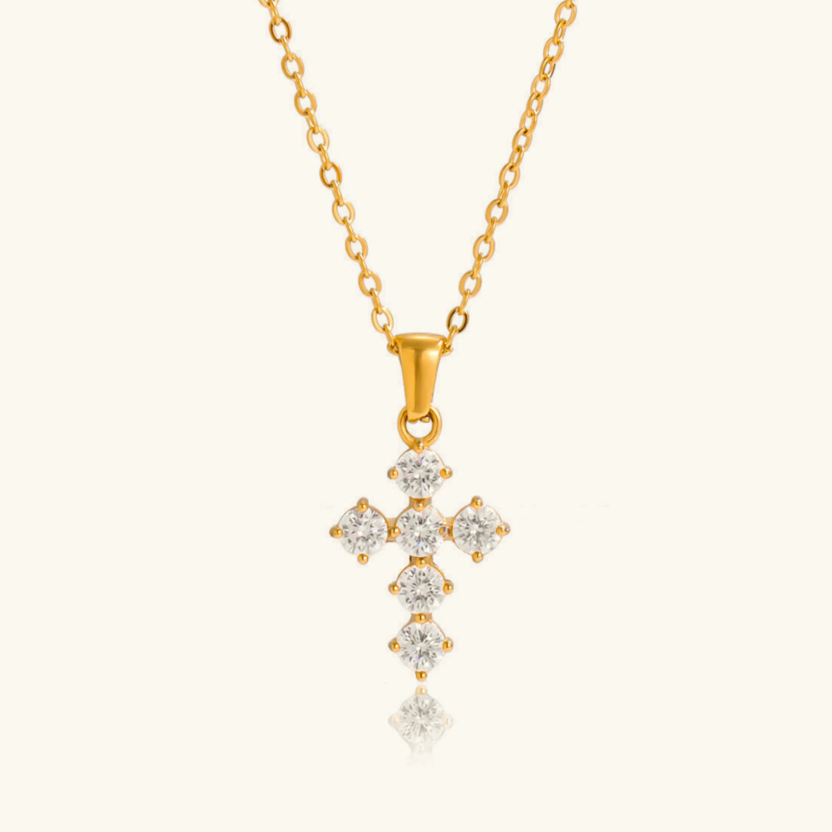 [GALE]Wynter Diamond Cross Necklace