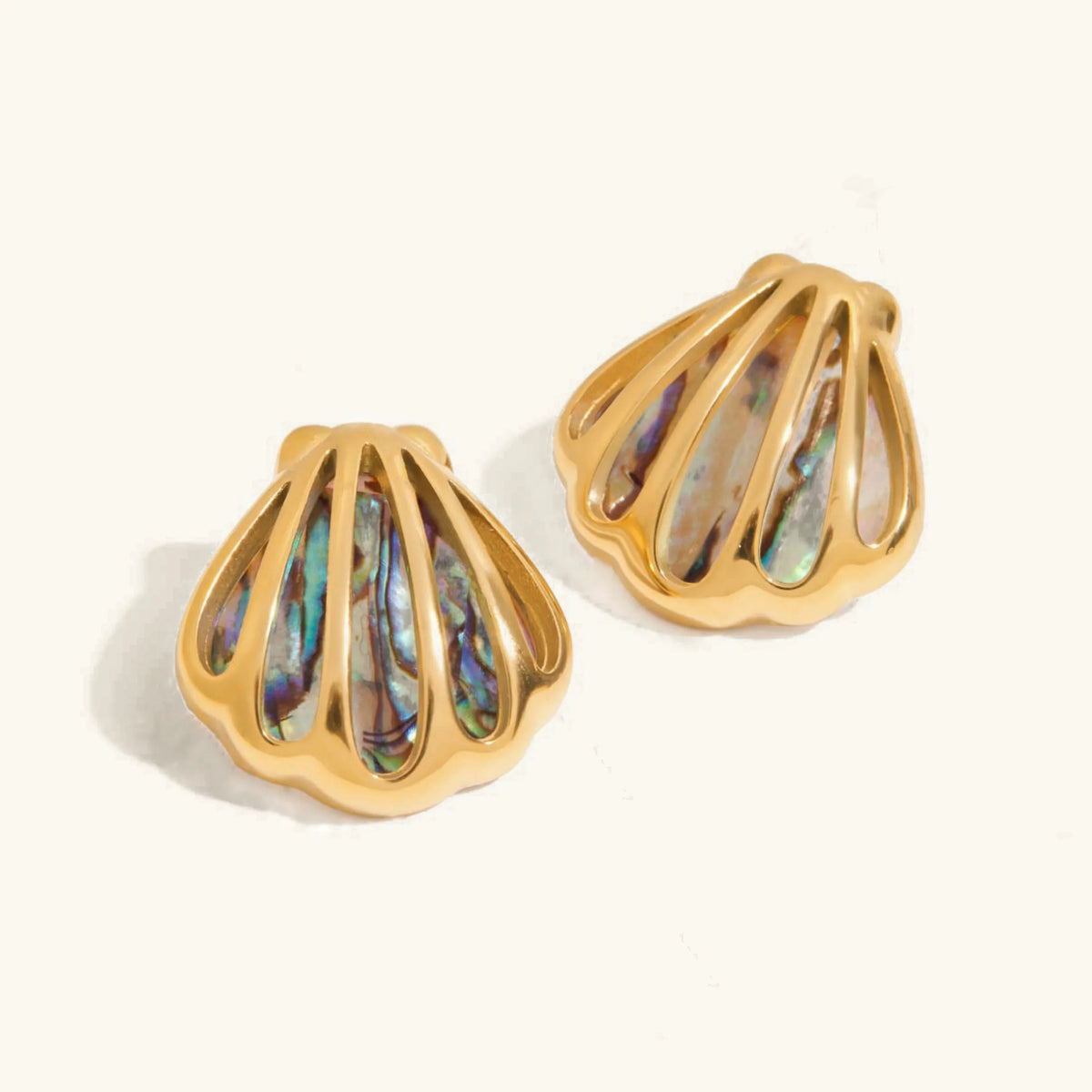[GALE]Nixie Gold Seashell Earrings