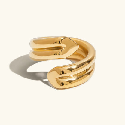 [GALE]Tara Heart Twist Gold Ring