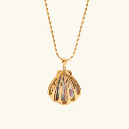 [GALE]Nixie Gold Seashell Pendant