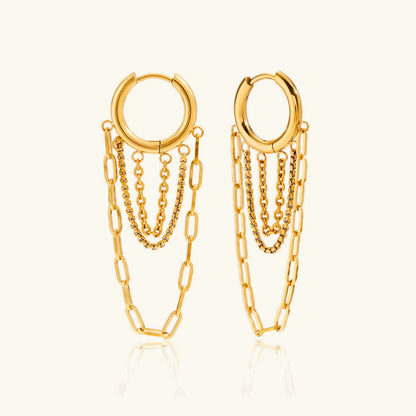 [GALE]Alaina Link Chain Hoops
