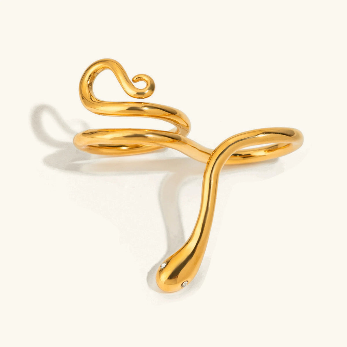 [GALE]Gemmie Golden Snake Ring