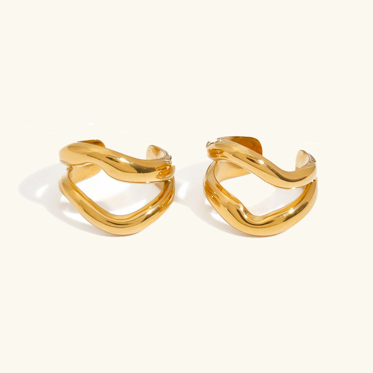 [GALE]Rosiel Gold Ear Cuff Earrings