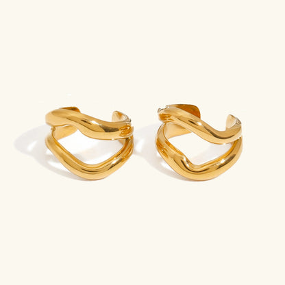 [GALE]Rosiel Gold Ear Cuff Earrings