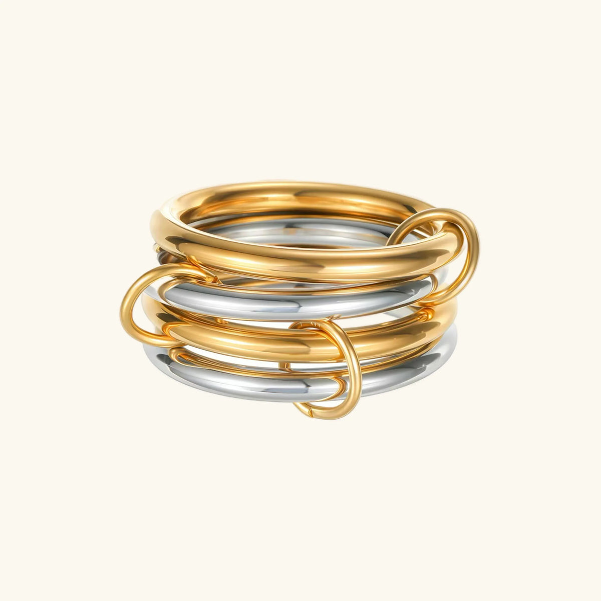 [GALE]Alexandria Two-Tone Stacked Ring