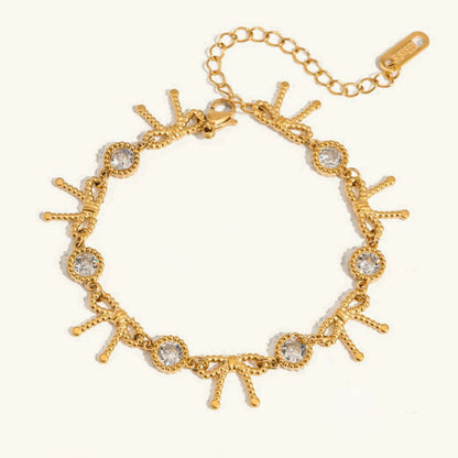 [GALE]Honora Ribbon Knot Diamond Bracelet