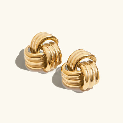 [GALE]Avielle Chunky Gold Knot Earrings
