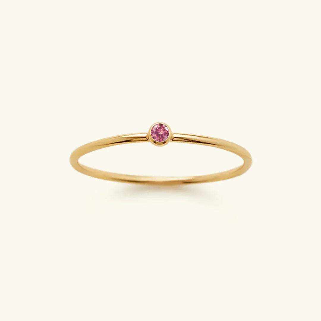 [GALE]Amelia Birthstone Stacker Ring